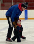 A young skater gets by with a little bit of assistance during the FSWS Free Family Skate.     Mike Lawrence/Bulletin Photo