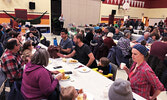 Between 150 – 200 people attended the spaghetti dinner and auction fundraiser to help bring two refugee families to Sioux Lookout. - Tim Brody / Bulletin Photo