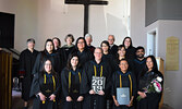 This year’s Confederation College – Sioux Lookout Campus graduates, alongside faculty, alumni, and Sioux Lookout Mayor Doug Lawrance. - Jesse Bonello / Bulletin Photo