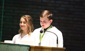 Sacred Heart School valedictorians Ella Curits (left) and Caleb Bellingham. - Tim Brody / Bulletin Photo