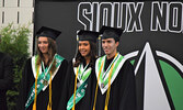 From left (gold to bronze): Scarlett Schumacher, Phyllis Elsir, and Diego Feria Gonzalez were awarded the Principal’s Academic Medals. - Jesse Bonello / Bulletin Photo