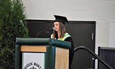Jessica Darling delivering her valedictory address. - Jesse Bonello / Bulletin Photo