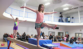 Members of the Sioux Lookout Gymnastics Club show off their skills in their End of Year Show.   Tim Brody / Bulletin Photo