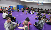 Members of the Sioux Lookout Gymnastics Club show off their skills in their End of Year Show.   Tim Brody / Bulletin Photo