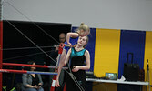 Gymnasts show off their talents during the Sioux Lookout Gymnastics Club’s year-end show.     Tim Brody / Bulletin Photo
