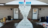 Benji Goldstein’s ice menorah. - Benji Goldstein / Submitted Photo