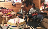 Ronique Williams with the traditional drum.- Krista Williams / Submitted Photo