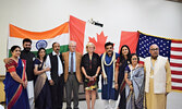 From left: Kirandeep Ghuman, Sukhdev Ghuman, Ragini Bhargava, Suneel Bhargava, Mayor Doug Lawrance, Cherry Lawrance, Tejesh Mehta, Archana Mehta, Mamta Bhasin, and Satish Bhasin. - Jesse Bonello / Bulletin Photos