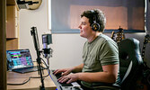 Sioux Lookout born musician Josh Bellingham working on the production of his music.      Photo courtesy of Josh Bellingham