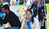 Juliette Blackhawk speaking during the 2018 National Indigenous Peoples Day celebrations at the Sioux Lookout Meno Ya Win Health Centre. - Jesse Bonello / Bulletin Photo