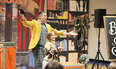 Magician Marc Trudel encourages applause for Abby who assisted him in making a golden egg appear. Trudel opened this season’s Kids Kaleidoscope Entertainment Series. Tim Brody / Bulletin Photo