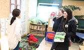 Parents and their children attended Kindergarten Open Houses at SHS (left) and SMPS (right) last week. - Tim Brody / Bulletin Photo