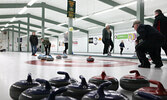 Twelve teams took part in the newly renamed Knobby’s Memorial Family Bonspiel on Dec. 28. - Tim Brody / Bulletin Photo