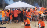 The attendees at Lac Seul First Nation’s commemorative gathering were treated to food and beverages by a busy group of volunteers.      Mike Lawrence / Bulletin Photo