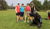 Blueberry Open Women’s Golf Tournament participants, from left: Susan MacLellan, Cindy Slade-Henrickson, Harriet Tudhope, and Barbara Roche.       Reeti Meenakshi Rohilla / Bulletin Photo