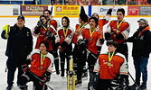 The Muskrat Dam Bantams (pictured) won the A Side Championship over Mishkegogamang 8 -2.    Photos courtesy of Lil Bands Native Youth Hockey Tournament