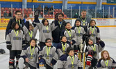 The Obish (Lac Seul) Atoms (pictured) won the A Side Championship over Deer Lake by 10 - 0.    Photos courtesy of Lil Bands Native Youth Hockey Tournament