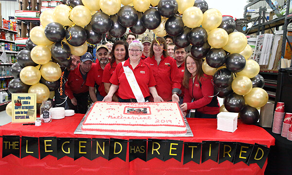 Linda Bancroft celebrates retirement with family, friends, co-workers and customers