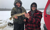 Sioux Mountain Public School students enjoyed a day out on Smock Lake, just up the Alcona Highway, where they participated in ice fishing along with Nishnawbe-Gamik Friendship Centre staff and Lac Seul Hard Water Adventures on March 14. - Sioux Mountain S