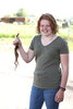 Elizabeth McClure with the 14.5 inches of her hair she will be donating to Angel Hair for Kids. - Tim Brody / Bulletin Photo