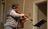 Melody McKiver performing at St. Andrew’s United Church during a collaboration concert on Dec. 5 last year. - Jesse Bonello / Bulletin Photo