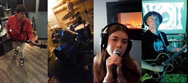 Local band Hot Mess performs in remote music video 