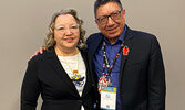 NAN Grand Chief Alvin Fiddler (right) with newly elected Assembly of First Nations Chief Cindy Woodhouse.   Photo courtesy of Nishnawbe Aski Nation