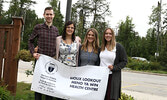 From left: NOSM learners Joseph Boyle, Stephanie Stevens, Felicia Lotsios, and Alison Lewis. - Tim Brody / Bulletin Photo