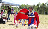 Dancers in traditional regalia took part in last year’s National Indigenous Peoples Day celebration at the Sioux Lookout Meno Ya Win Health Centre. - Tim Brody / Bulletin Photo