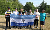 From left: Sioux Lookout OPP Detachment Commander Karl Duewel, Municipal Councillor Cory Lago, Lac Seul First Nation Chief Clifford Bull, Municipal Truth and Reconciliation Committee Chair Darlene Angeconeb, Sioux Lookout Mayor Doug Lawrance, Municipal Co