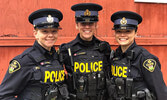 New Sioux Lookout OPP recruits from left: P/C Brittany GARNER, P/C Lauren SPEAKMAN, and P/C Samantha LEE. - Photo Courtesy Sioux Lookout OPP
