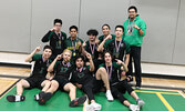 The SNHS Warriors senior boys volleyball team.   Tim Brody / Bulletin Photo