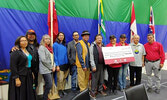 From left: Wanda Atlookan-Sugarhead/Council Member, Harry Papah, Elizabeth Atlookan/Past-Chief, Hannah Waswa/Council Member, Andrew Yesno/Council Member, Louis Sugarhead/Council Member, Charlie Okeese/Council Member, Lena Shawinimash/NSA Agent, Maureen Ma