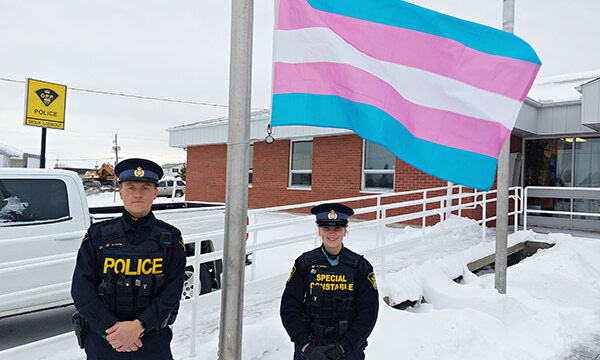 Raising the Transgender Flag