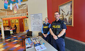 Representatives from the Sioux Lookout OPP detachment participated in an open house at SMPS on Sept. 19.   Angela Anderson / Bulletin Photo