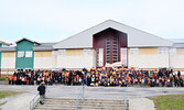Approximately 700 students from SMPS and SNHS participated in the Orange Shirt Day walk. - Jesse Bonello / Bulletin Photos