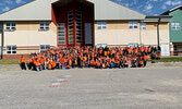 Staff and students from Sioux Mountain Public School donned orange shirts on Sept. 30.   Photo courtesy of Sioux Mountain Public School