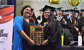 Anawdon Keeash receiving the Education Director’s Award. - Jesse Bonello / Bulletin Photo