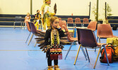 From left: Mitch Simmons (PFFNHS staff member), Joanna Quequish (grade 10 student), and Penelope Roundhead (Grade 12 student) worked tirelessly to keep the sacred fire lit just outside of PFFNHS. - Jesse Bonello / Bulletin Photo