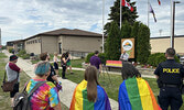 Sioux Lookout Mayor Doug Lawrance proclaims June as Gay Pride Celebration Month in the Municipality of Sioux Lookout.   Tim Brody / Bulletin Photo
