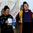 From left: Hayley Moody and Rico Morales presenting during the Sioux Lookout tour stop. - Jesse Bonello / Bulletin Photo