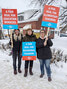 Sioux Mountain Public School educators joined schools across the Keewatin-Patricia District School Board during strike action on Jan. 27. - Jesse Bonello / Bulletin Photo