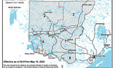 A Restricted Fire Zone will be declared by the Ministry of Natural Resources on May 16 for zones 2, 3, 6, 7, and 8.  Image courtesy of the Ministry of Natural Resources