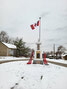 The cenotaph in Hudson, decorated for Remembrance Day.   Photo courtesy of Dorothy Broderick