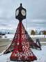 The town clock in Sioux Lookout, ready for Remembrance Day.   Photo courtesy of Dorothy Broderick