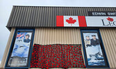 Poppies adorn the front of the Edwin Switzer Memorial Legion Branch 78.   Photo courtesy of Dorothy Broderick