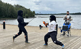 Visitors to the Third Annual Sioux Lookout Renaissance Fair were able to browse the wares of a variety of vendors and take in sword demos put on by Superior HEMA. Tim Brody / Bulletin Photo