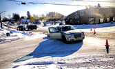 Road closure on Wellington Street at the intersection of Fifth Avenue on the morning of February 10.  - Reeti Meenakshi Rohilla/Bulletin Photo