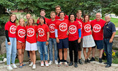 Back from left: Trip Leader Andrea Degagne - Sioux Lookout, Lorenz Springer - Austria, Valdemar Lund-Frank - Denmark, Tony Juraga - Croatia, Matt Venhoda - Czech Republic.  Front from left: Elsie Sarrau - Belgium, Ugne Stukas - Denmark, Christine Unger - 