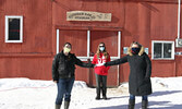 From left: FCB co-op member Myriam Bernier, FCB volunteer Sydney Southwell and Rotary Club of Sioux Lookout President Tara Drew. - Tim Brody / Bulletin Photo